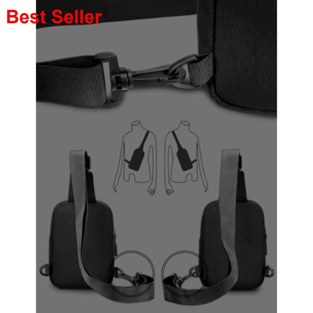 Polyester Mini Sling Bag with Reversible Strap an… - image 6